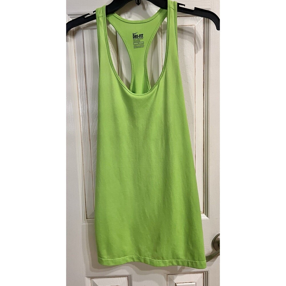 Nike Dri-FIT Women’s Medium Volt Lime Green Racerback Athletic Tank Top Workout